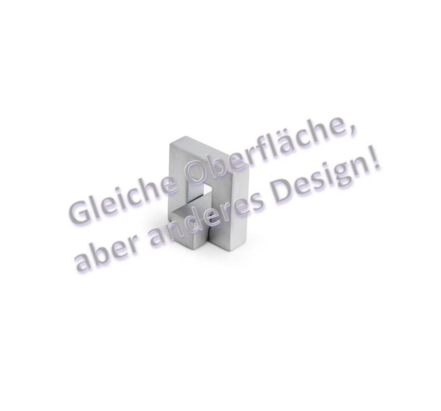 Kristall-Bogengriff Scillia Chrom matt galvanisiert (Beispiel für Oberfläche)