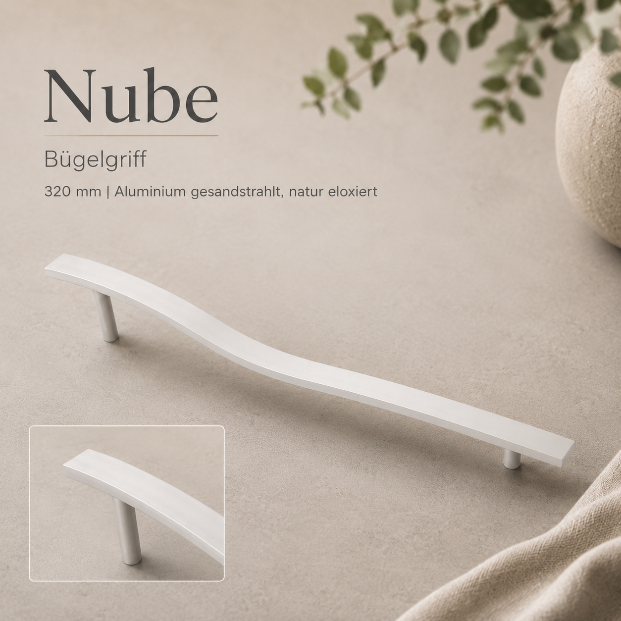 Nube – Bügelgriff 320 mm | Aluminium
