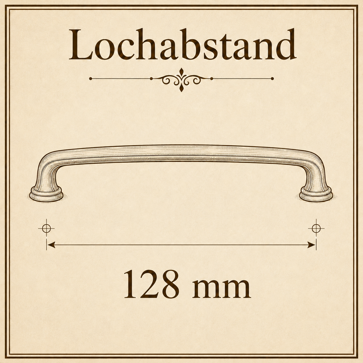 Möbelgriffe mit 128 mm Lochabstand
