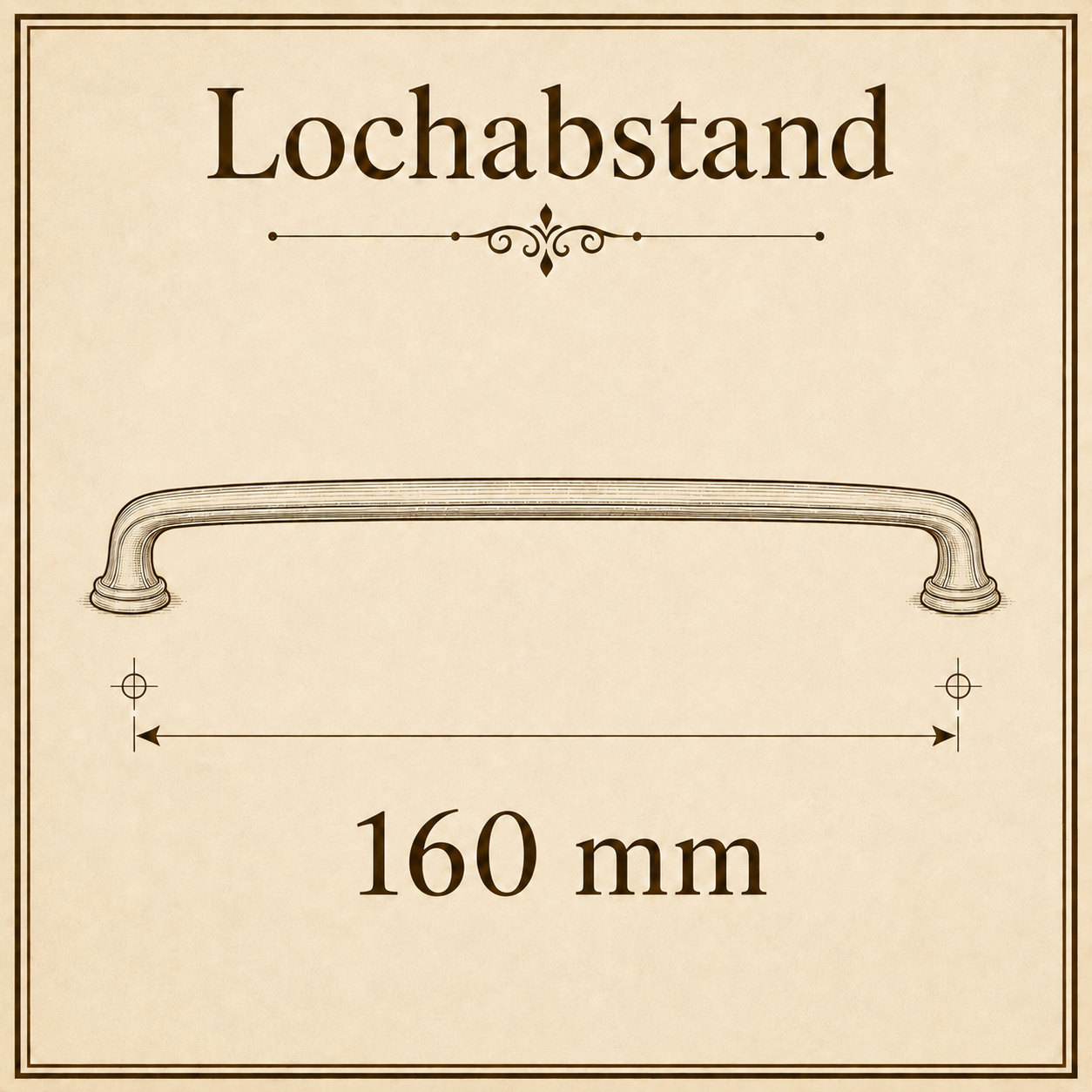 Möbelgriffe mit 160 mm Lochabstand