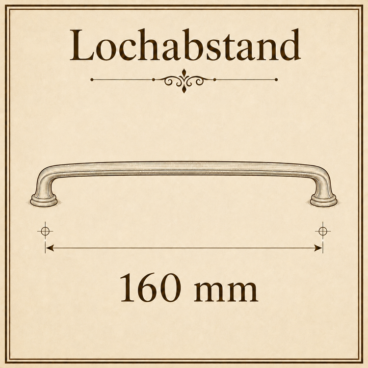 Möbelgriffe mit 160 mm Lochabstand