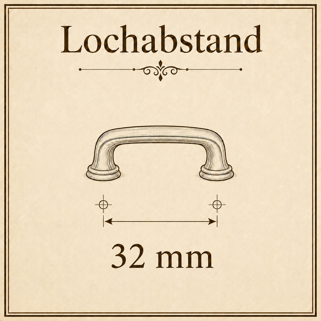 Möbelgriffe mit 32 mm Lochabstand