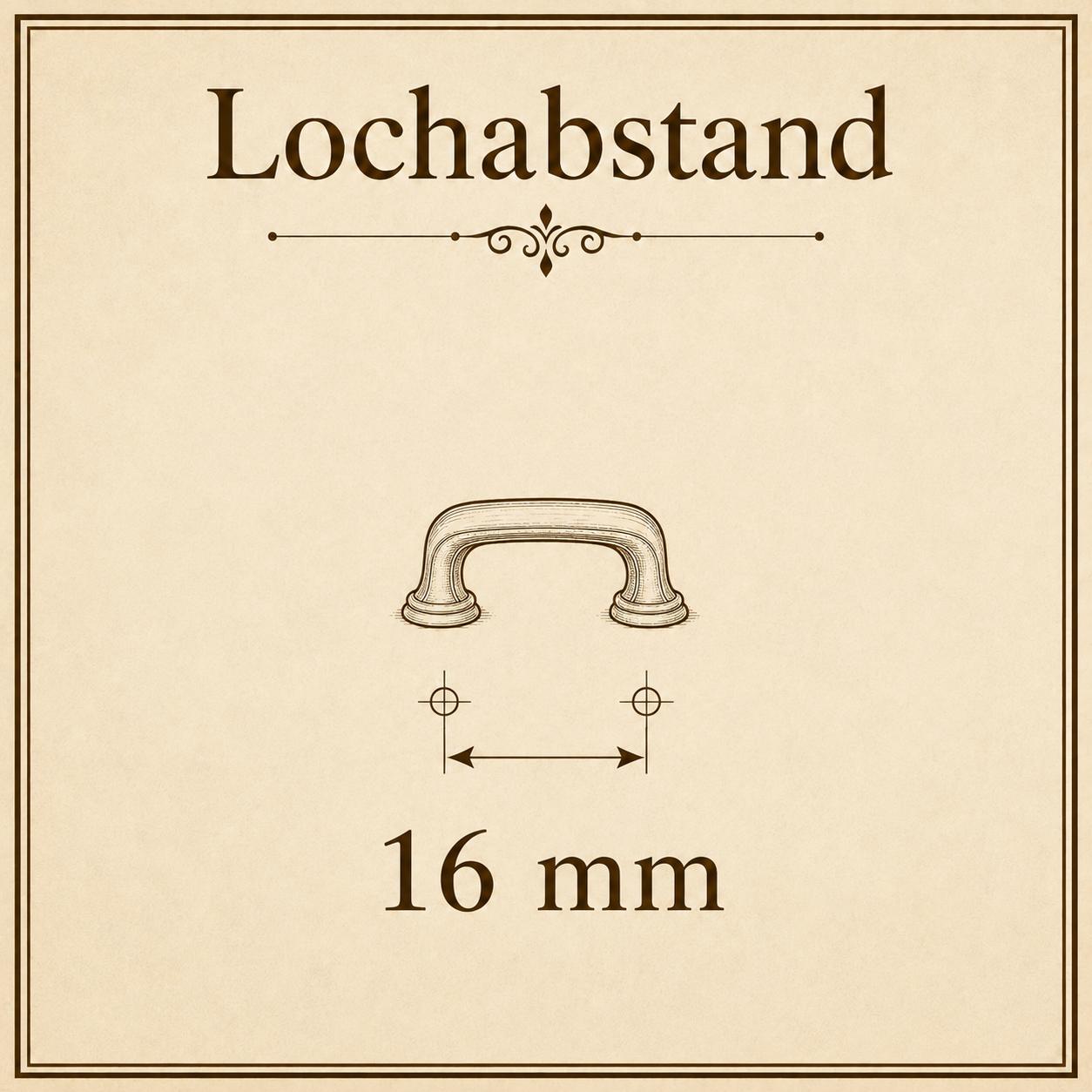 Möbelgriffe mit 16 mm Lochabstand