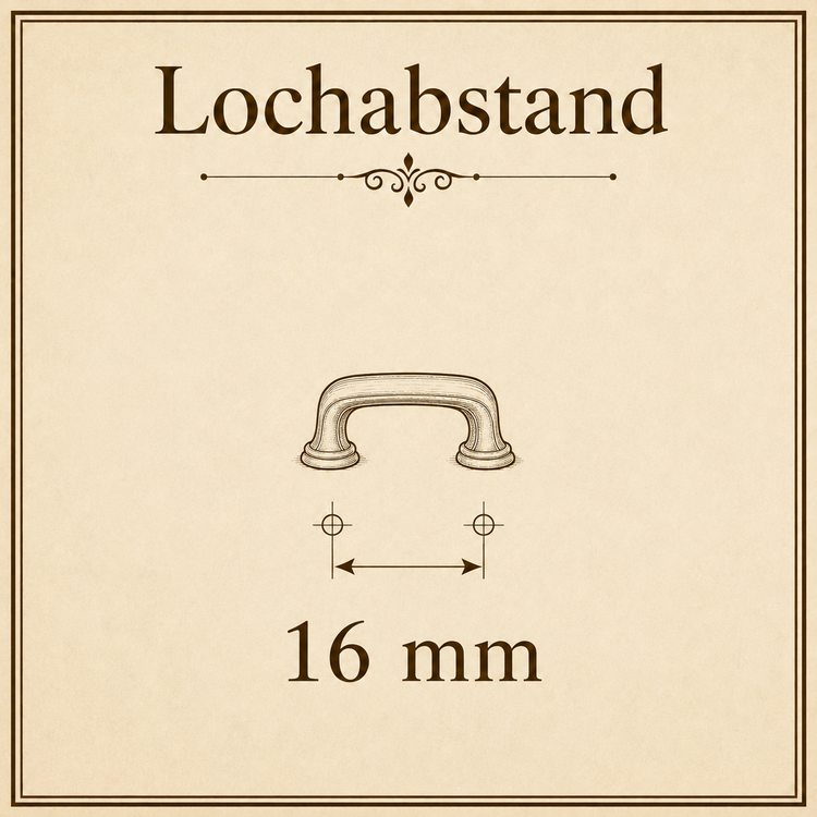 Möbelgriffe mit 16 mm Lochabstand