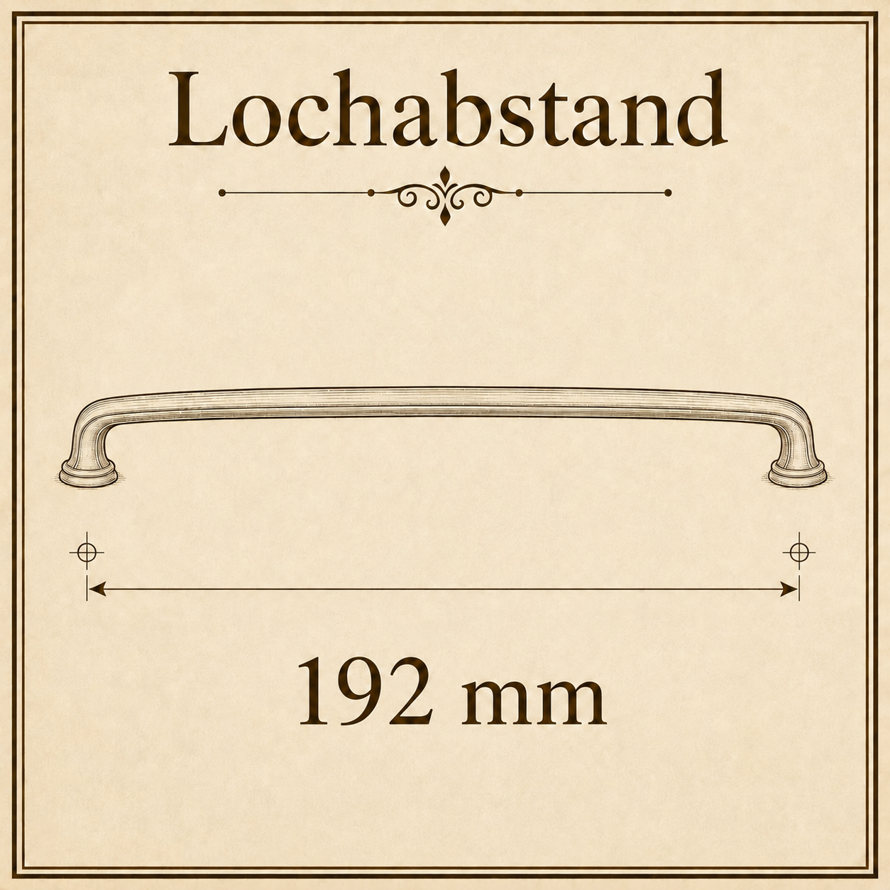 Möbelgriffe mit 192 mm Lochabstand