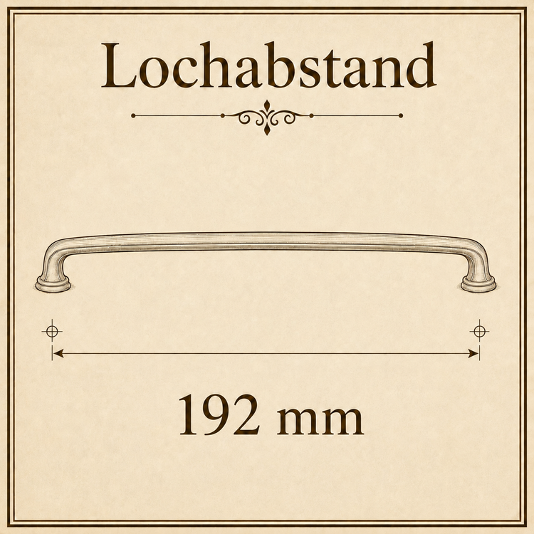 Möbelgriffe mit 192 mm Lochabstand