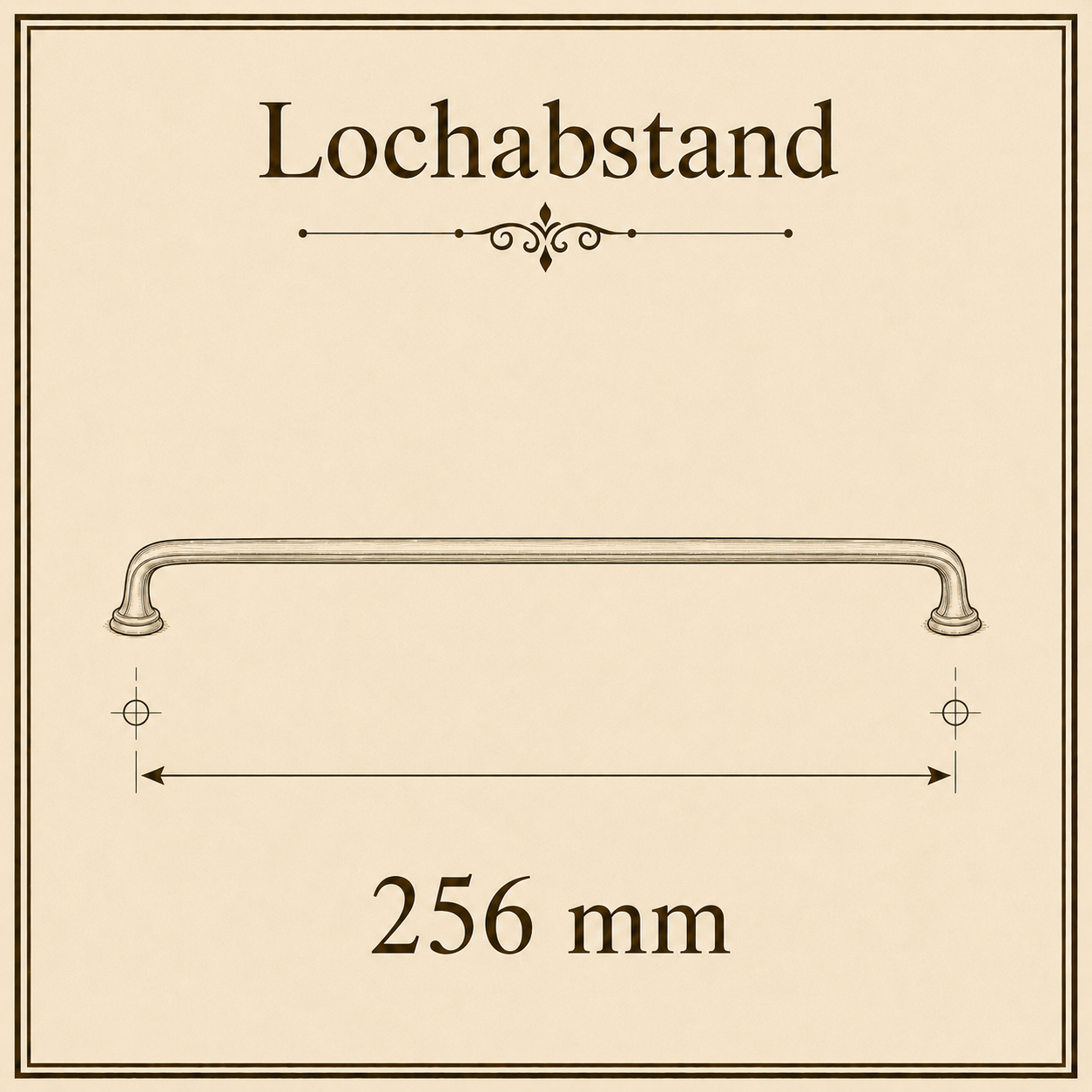 Möbelgriffe mit 256 mm Lochabstand