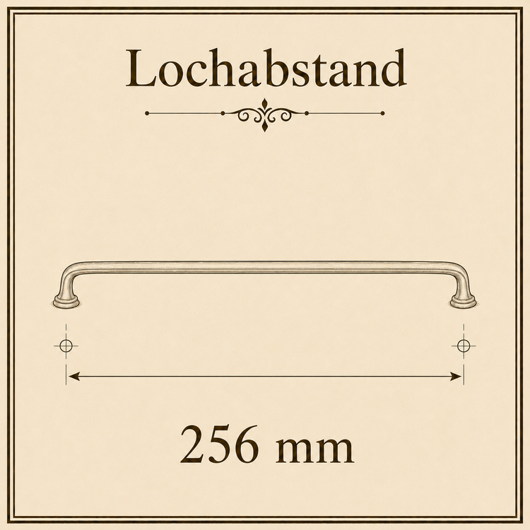 Möbelgriffe mit 256 mm Lochabstand