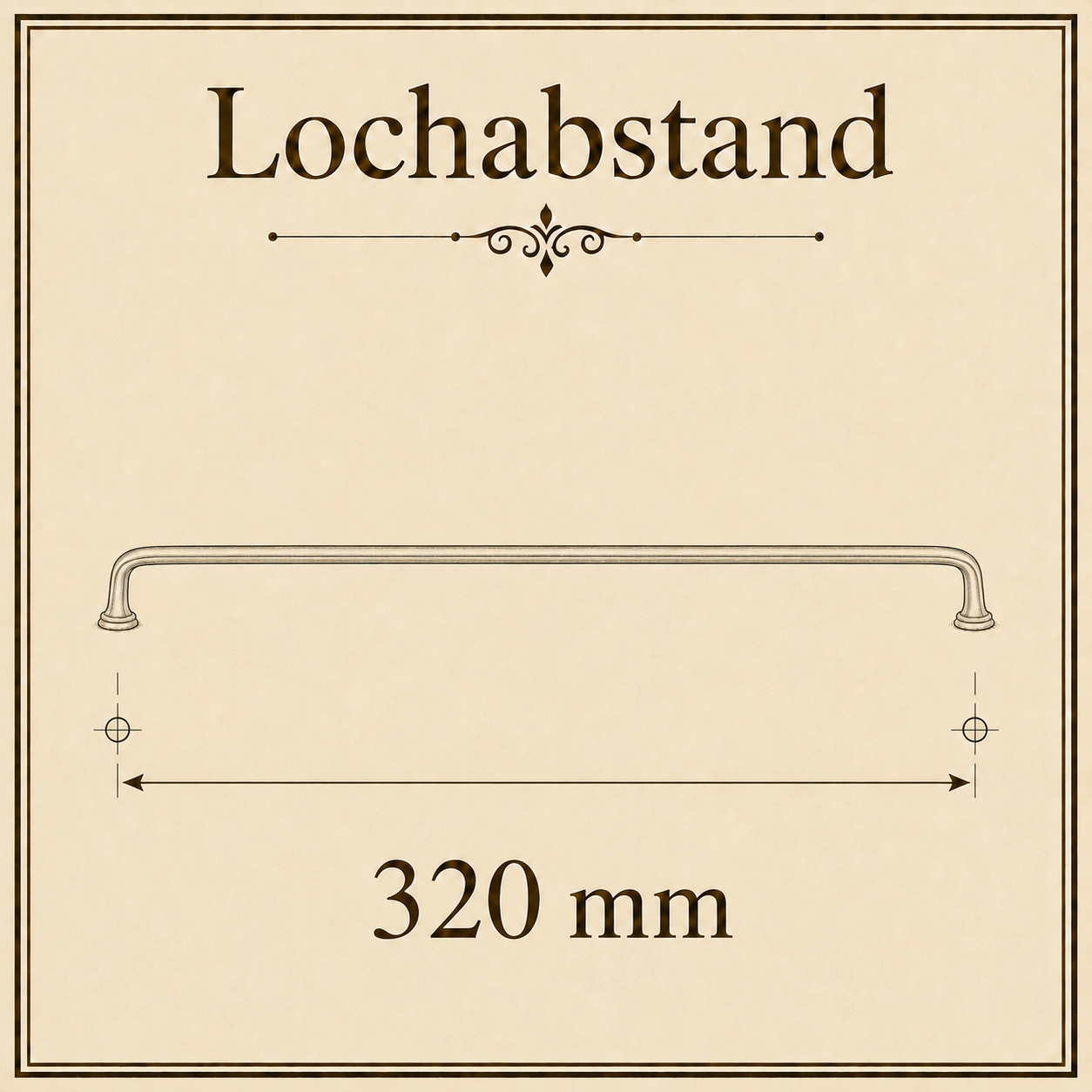 Möbelgriffe mit 320 mm Lochabstand
