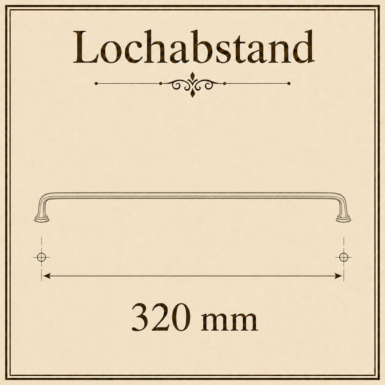 Möbelgriffe mit 320 mm Lochabstand