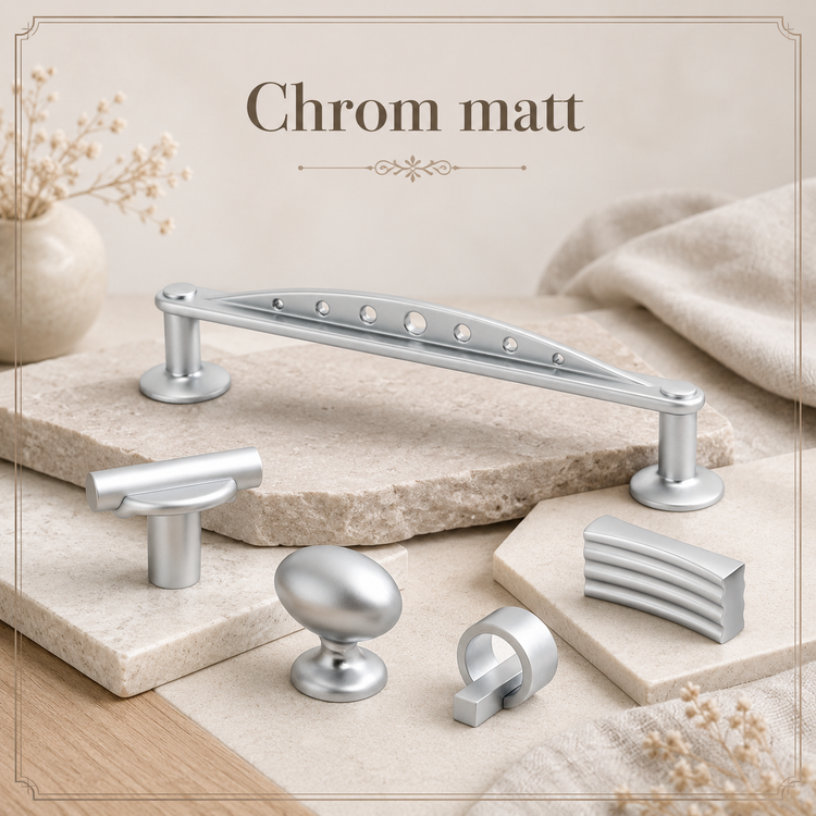 Möbelgriffe in Chrom matt