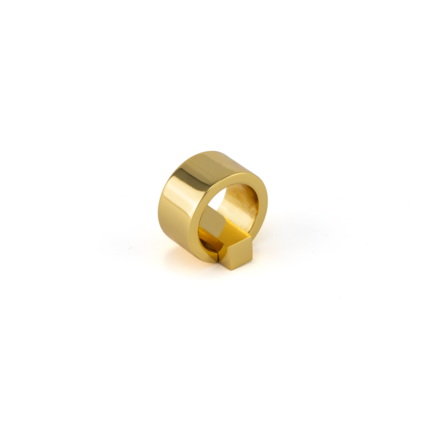 Design-Möbelknopf Sayuri- zweiteiliger ringförmiger Möbelknauf in Gold glänzend