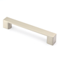 Jacinta – Design-Bügelgriff 128 mm | Nickel matt & Edelstahleffekt