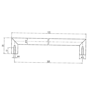 3133_Z_Relinggriff Sontje - Vielseitig einsetzbarer Edelstahlgriff BA 160 mm