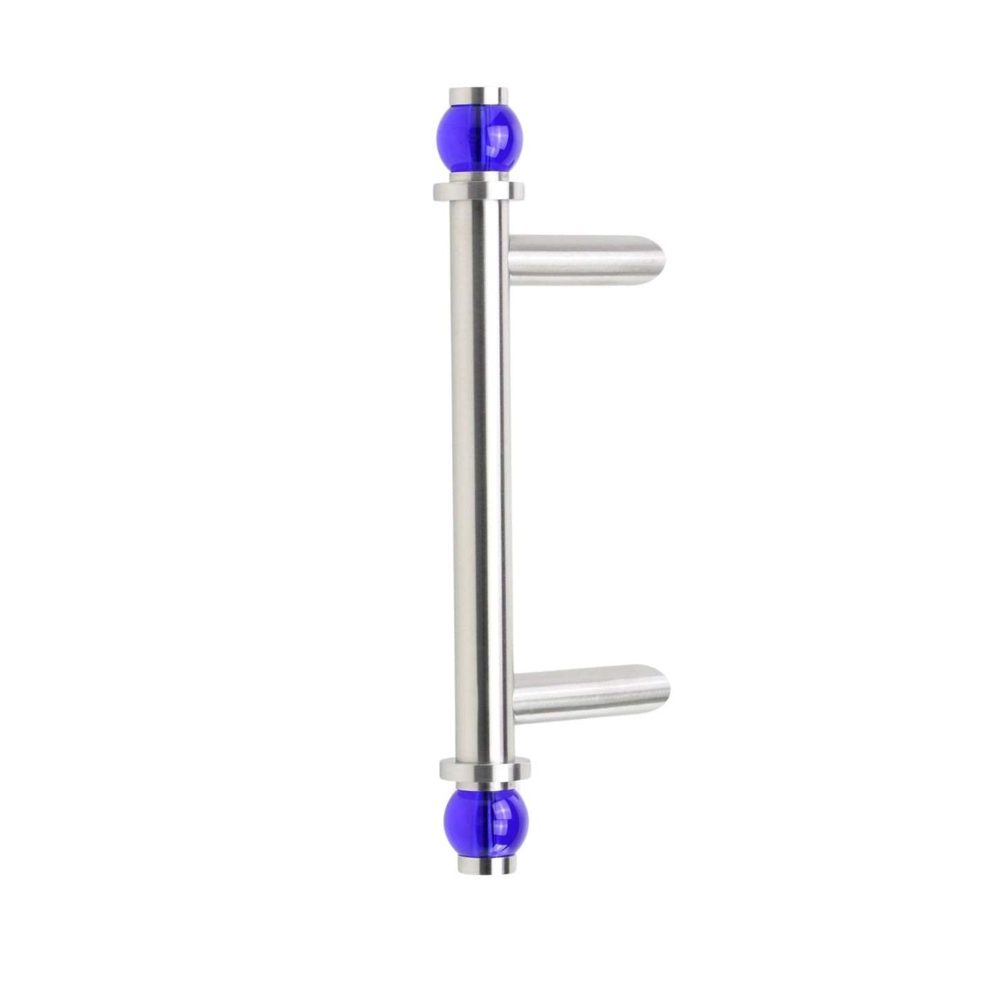 Haustürgriff Finca - Edelstahlhaustürgriff mit blauen Akzenten und 210 mm Bohrabstand