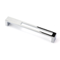 Design-Bügelgriff Alnus 192 mm in Chrom glänzend auf weißem Hintergrund 2