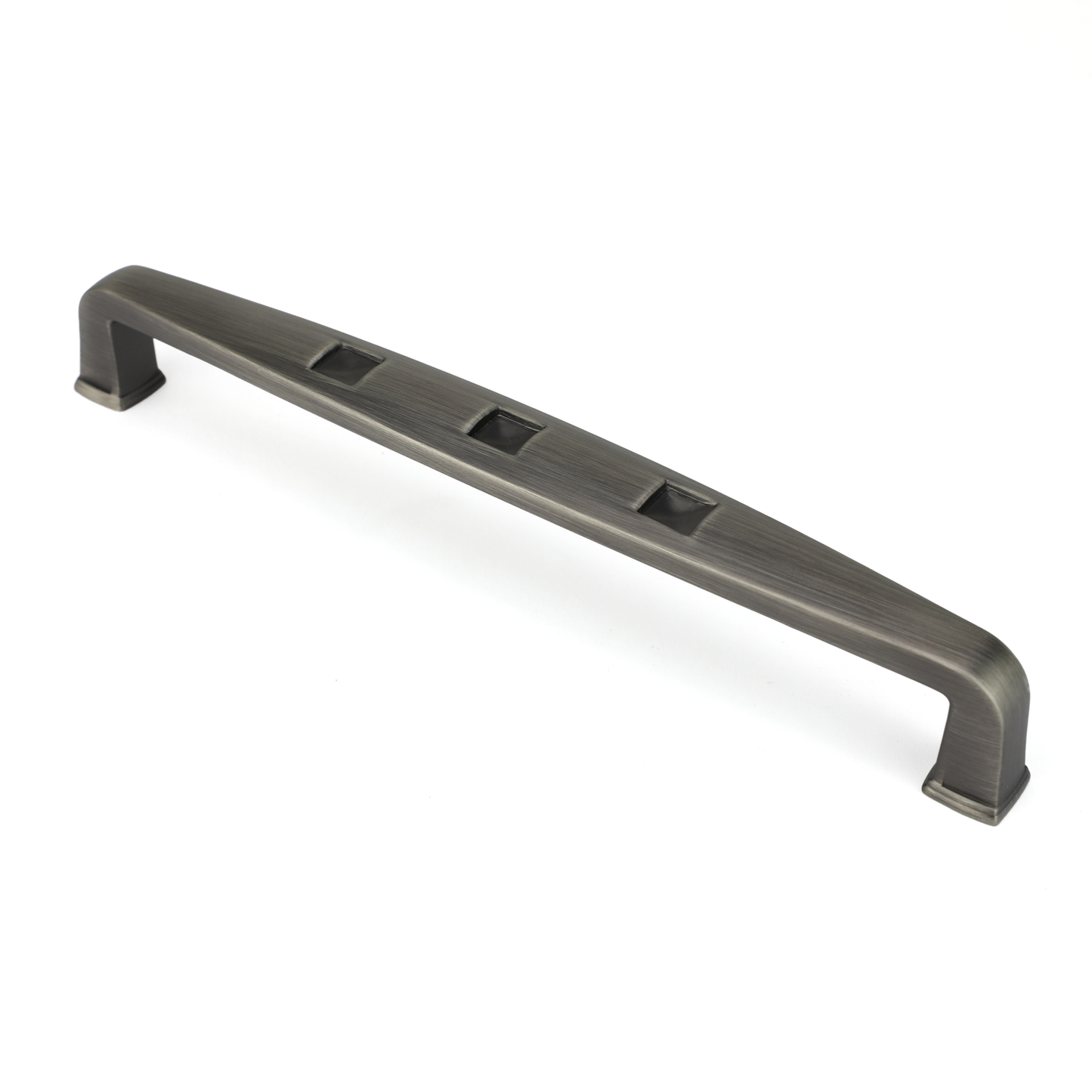 Antik-Bügelgriff Vinca 160 mm Antik Silber galvanisiert stehend auf weißem Hintergrund