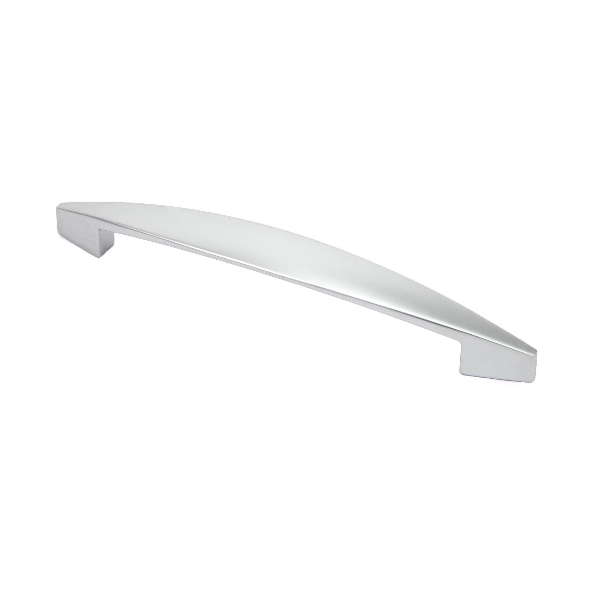 Design-Bügelgriff Aphelandra 160 mm in Chrom matt auf weißem Hintergrund