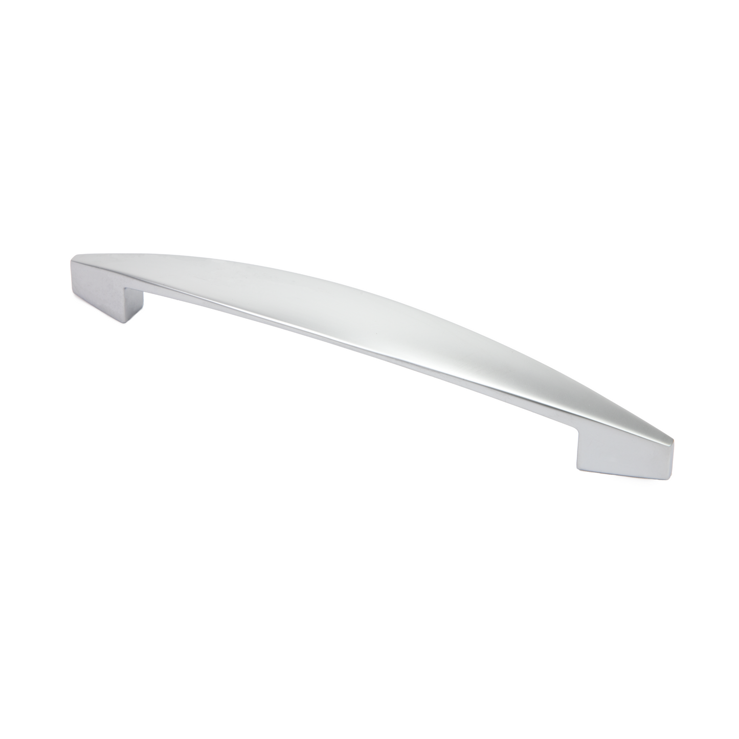 Design-Bügelgriff Aphelandra 160 mm in Chrom matt auf weißem Hintergrund
