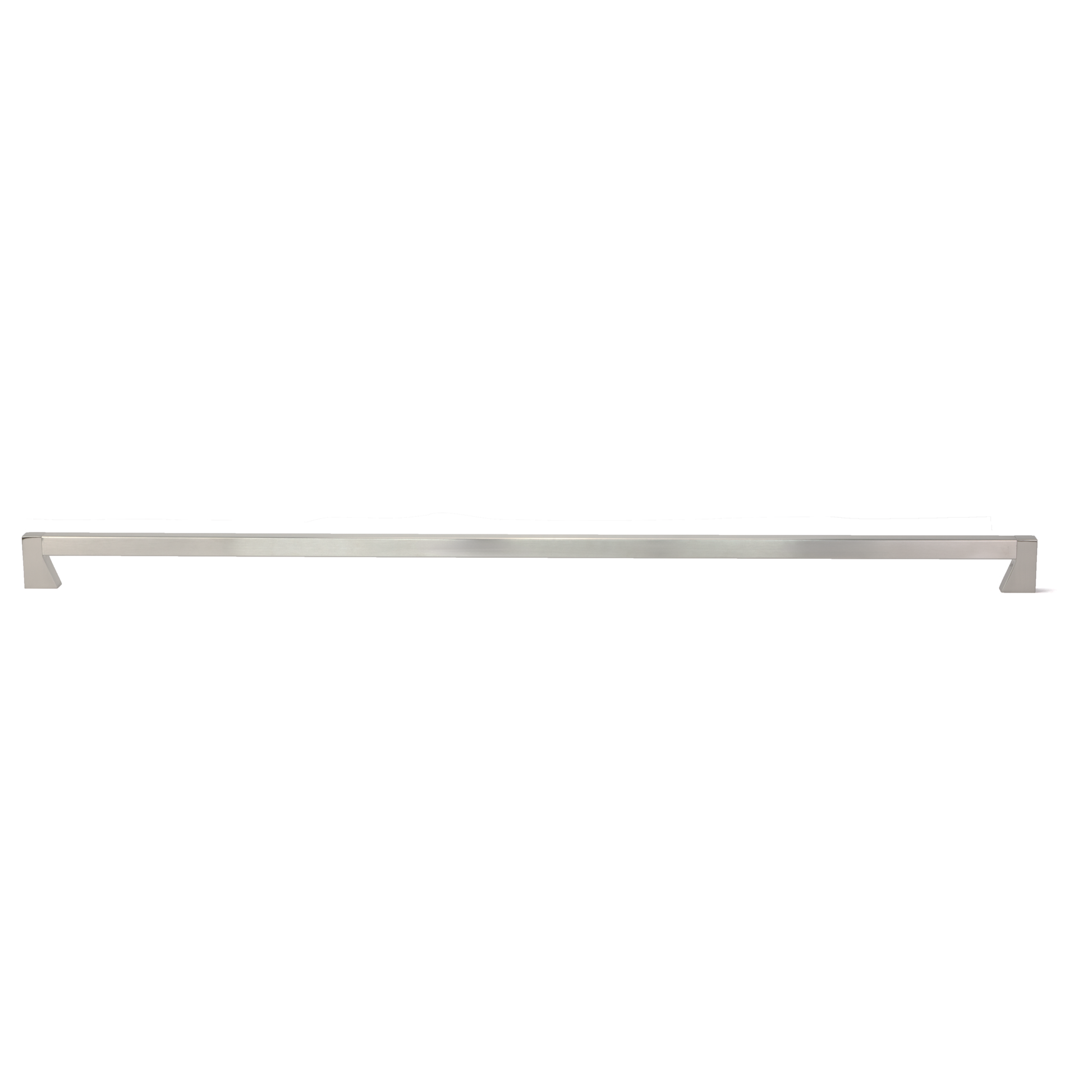 Bügelgriff Beldin 736 mm in Edelstahleffekt frontal auf weißem Hintergrund
