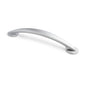 Bogengriff Blomma 128 mm Chrom matt galvanisiert auf weißem Hintergrund