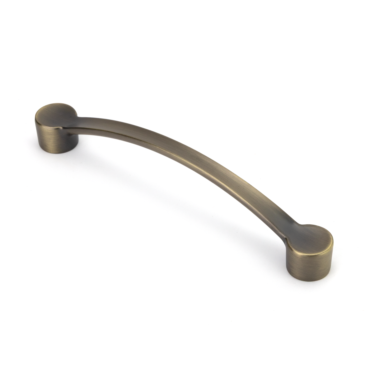 Bügelgriff Bonnie 128 mm in Antik Gold auf weißem Hintergrund
