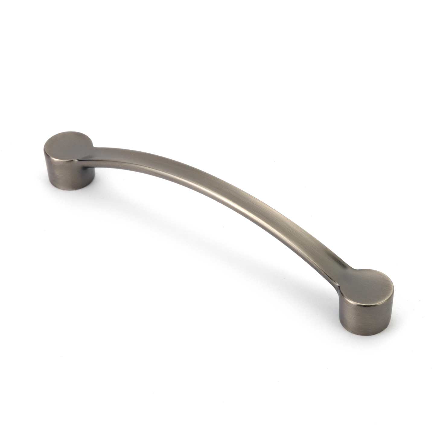 Bügelgriff Bonnie 128 mm in Antik Silber auf weißem Hintergrund
