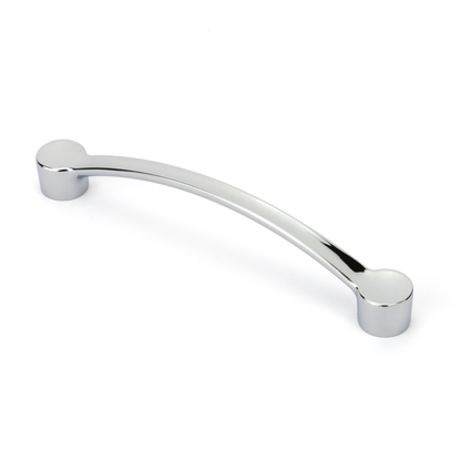 Bügelgriff Bonnie 128 mm in Chrom glänzend auf weißem Hintergrund
