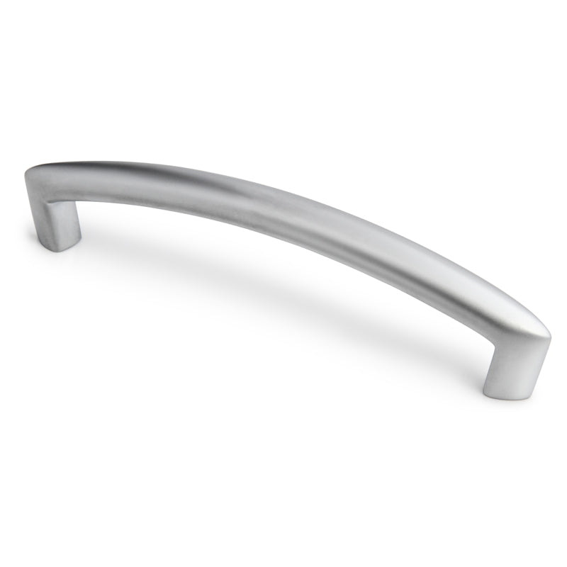 Buegelgriff Adonia 128 mm Chrom matt galvanisiert stehend auf weissem Hintergrund