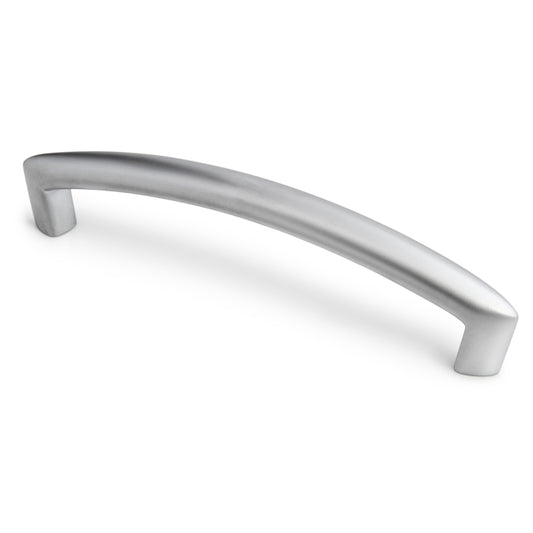 Buegelgriff Adonia 128 mm Chrom matt galvanisiert stehend auf weissem Hintergrund