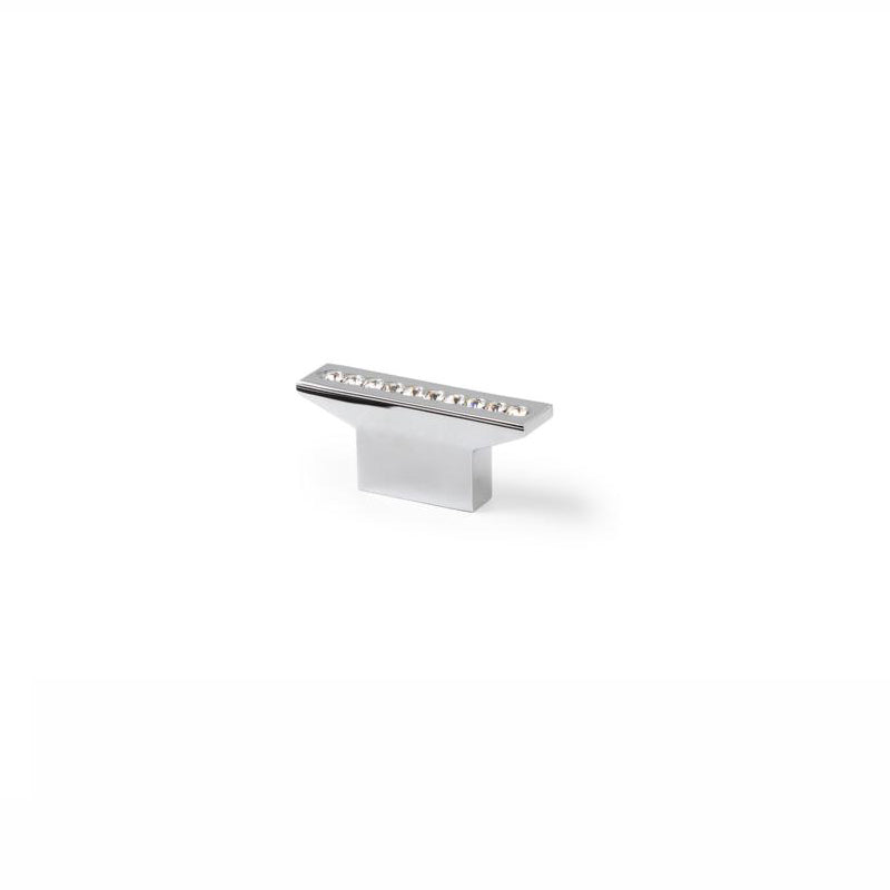 Design-Kristallmöbelknopf Cybill 16 mm in Chrom glänzend mit 10 Kristallen