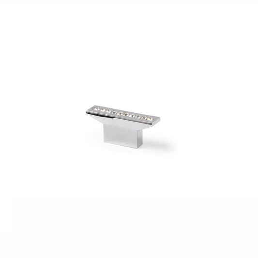 Design-Kristallmöbelknopf Cybill 16 mm in Chrom glänzend mit 10 Kristallen