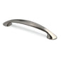 Bogengriff Eglantine 128 mm in Nickel matt galvanisiert auf weißem Hintergrund