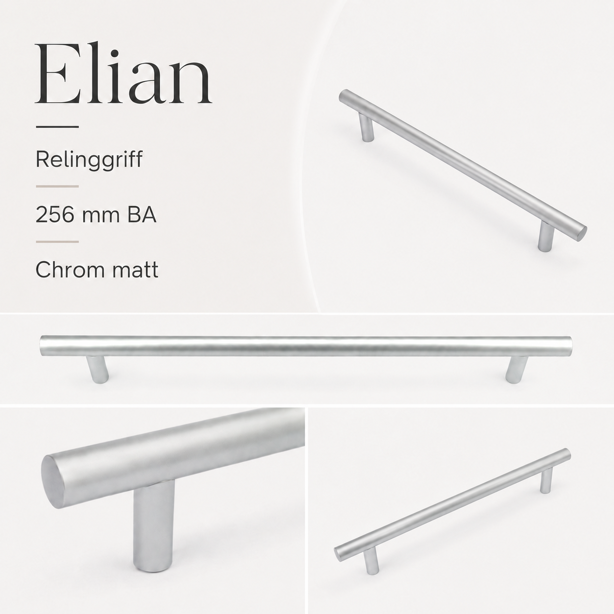 Relinggriff Elian 256 mm in Chrom matt Mood Bild
