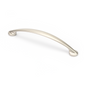 Design-Bogengriff Fiala 128 mm in Nickel matt galvanisiert auf weißem Hintergrund