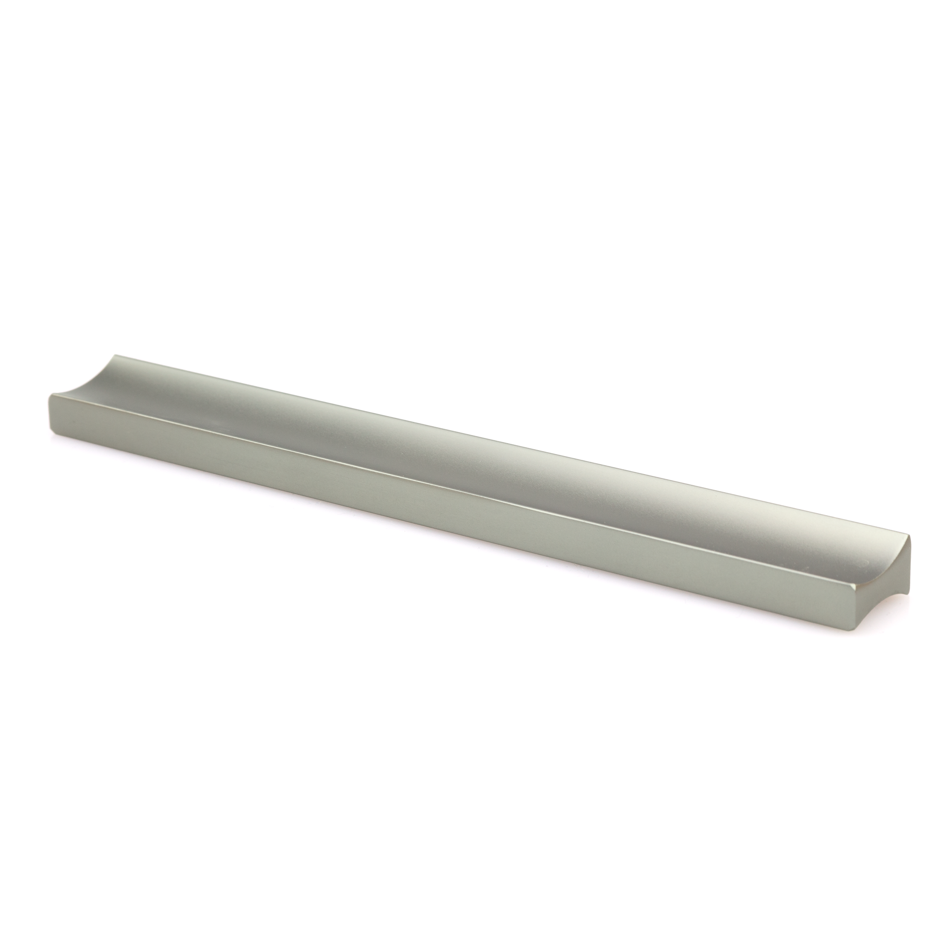 Griffleiste Ilex 160 mm in Schwarznickel seitlich liegend auf weißem Hintergrund
