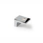 Kristall-Möbelknopf Yoline 40 mm Chrom glänzend galvanisiert stehend auf weißem Hintergrund