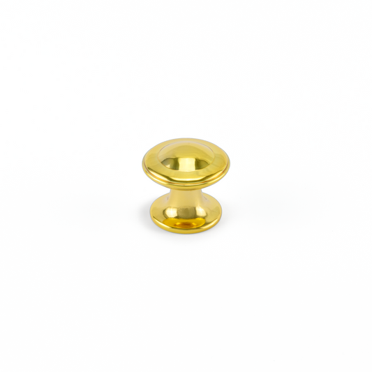 Möbelknopf Manolya in Gold glänzend auf weißem Hintergrund
