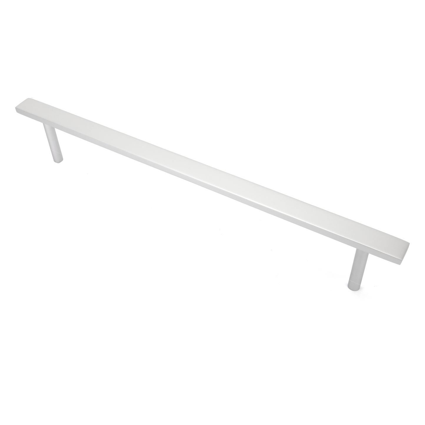 Bügelgriff Medea 320 mm in Aluminium gesandstrahlt natur eloxiert Seitenansicht auf weißem Hintergrund
