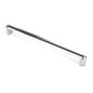 Buegelgriff Dencia 256 mm Chrom glaenzend mit Acryl schwarz stehend auf weissem Hintergrund
