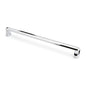 Buegelgriff Dencia 256 mm Chrom glaenzend mit Acryl weiss stehend auf weissem Hintergrund