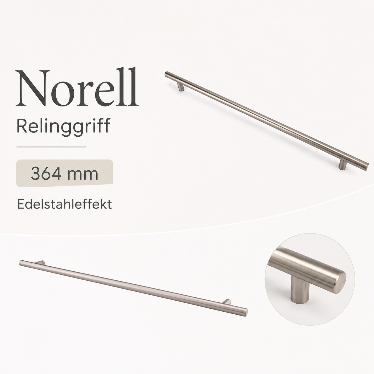 Relinggriff Norell 364 mm in Edelstahleffekt Mood Bild