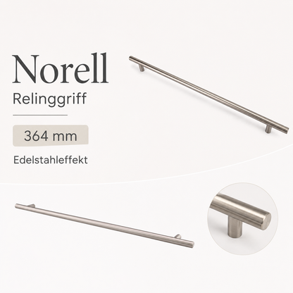 Relinggriff Norell 364 mm in Edelstahleffekt Mood Bild