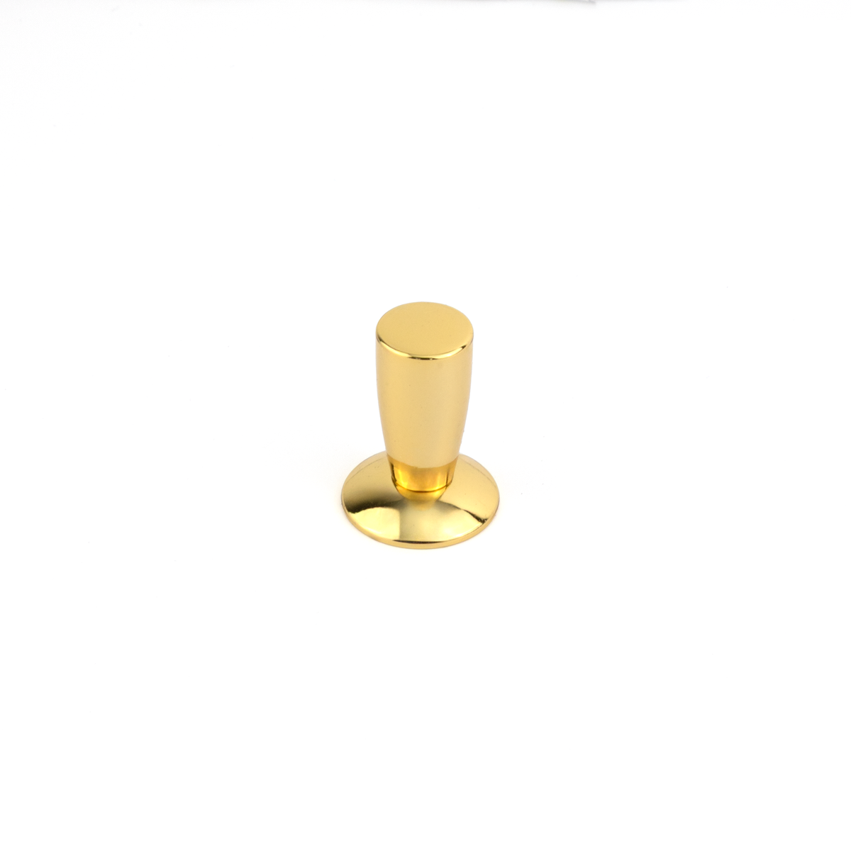 Design-Möbelknopf Olivienne Gold glänzend stehend auf weißem Hintergrund