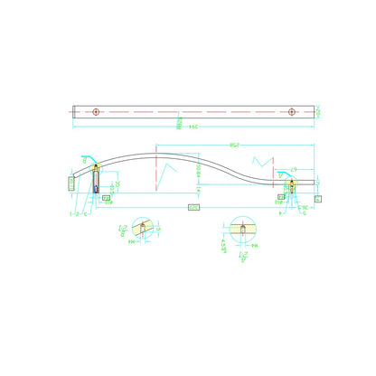 Technische Zeichnung Bügelgriff Phoibe 320 mm
