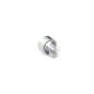Design-Möbelknopf Rosalia 16 mm in Chrom matt galvanisiert stehend auf weißem Hintergrund