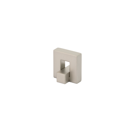 Design-Möbelknopf Sakura 16 mm in Nickel matt stehend auf weißem Hintergrund