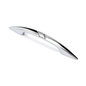 Design-Bogengriff Silena 64 mm in Chrom glänzend und Chrom matt seitlich auf weißem Hintergrund
